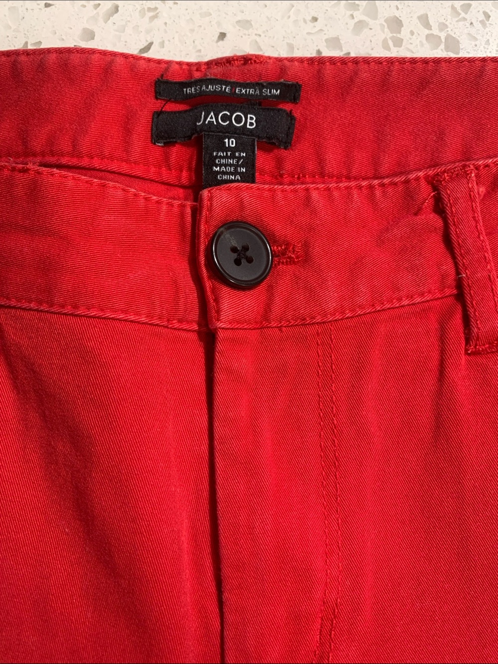 Jacob Men's Bright Red Slim Chinos